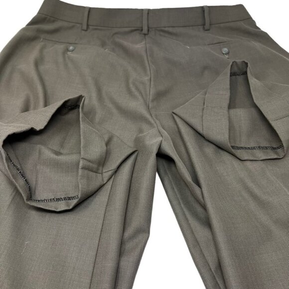 Perry Ellis America Taupe Pleated Front Cuffed Dress Slacks Pants Size 38 x 30 - Picture 12 of 12